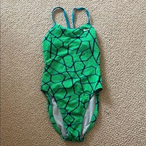 nike green and blue pattern suit size 26